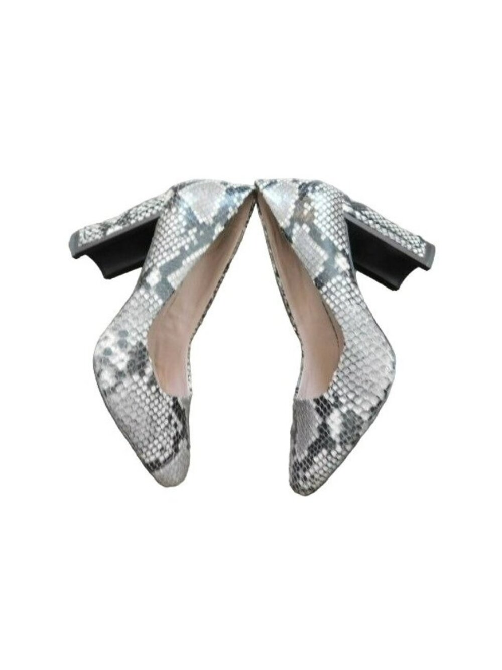 AD & Daughters Size 8.5 Snakeskin Leather Heels EUC - Picture 2 of 3